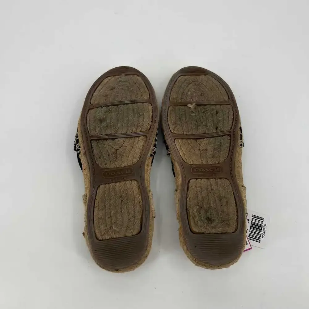 Coach Black Cotton Espadrille Flats | Women’s Size 7.5